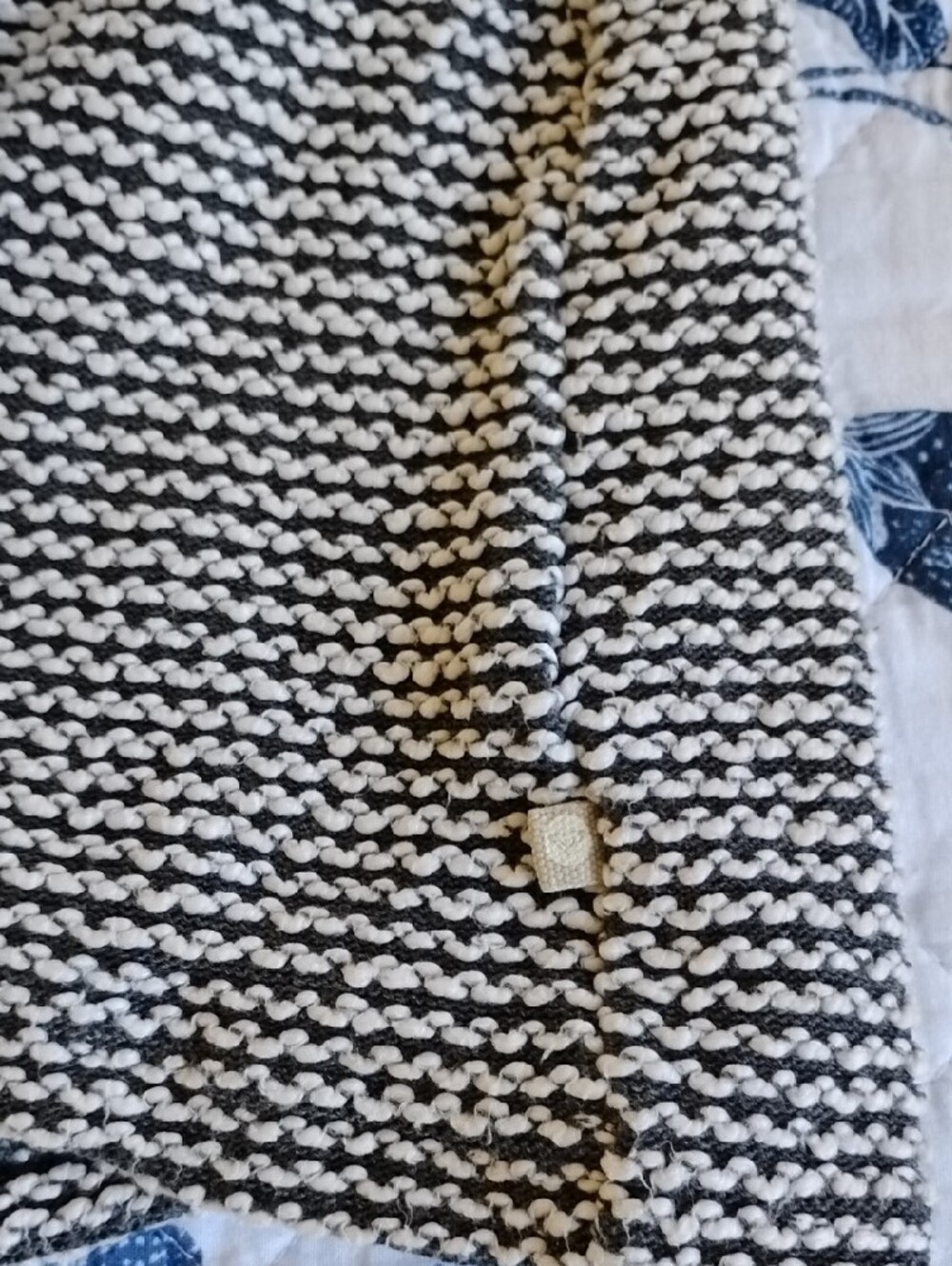 Roxy Size S Black & White Striped Knit Button-Shoulder Sweater - Picture 14 of 16